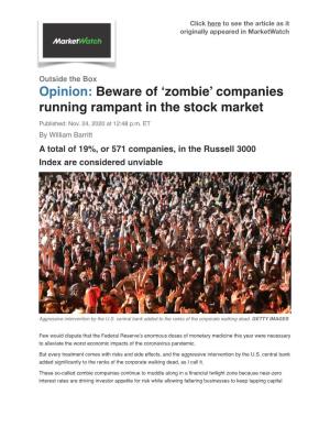 Marketwatch Zombies