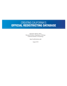 Official Redistricting Database