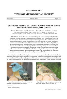 Texas Ornithological Society