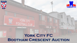 York City FC Bootham Crescent Auction Contents