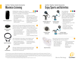 Enjoy Sports and Activities Maximize Listening
