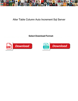 Alter Table Column Auto Increment Sql Server