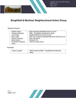 Burghfield & Mortimer Neighbourhood Action Group