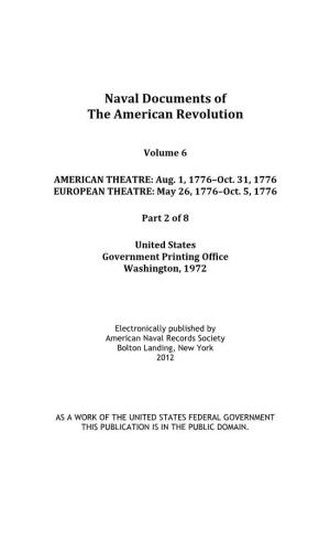 Naval Documents of the American Revolution, Volume 6, Part 2