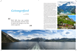 Geirangerfjord Is Under Constant Threat of Erosion Into the Fjord from Åkerneset