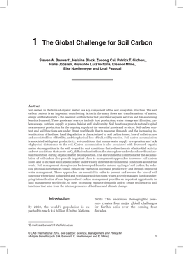 1 the Global Challenge for Soil Carbon