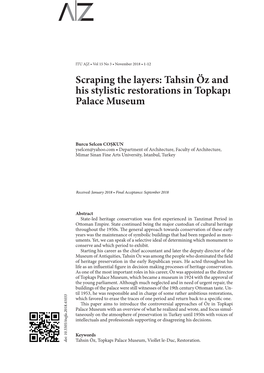 Tahsin Öz and His Stylistic Restorations in Topkapı Palace Museum