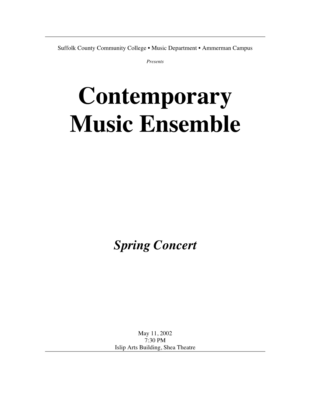 Contemporary Music Ensemble