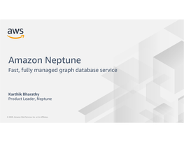 Amazon Neptune Fast, Fully Managed Graph Database Service