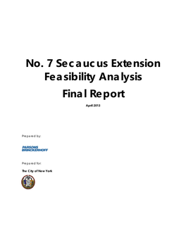 7 Subway Extension -- Hudson Yards Rezoning and Development Program 2004 Network Simulation Study