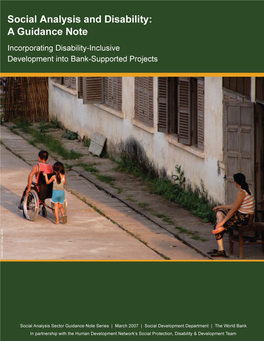 Social Analysis and Disability: a Guidance Note