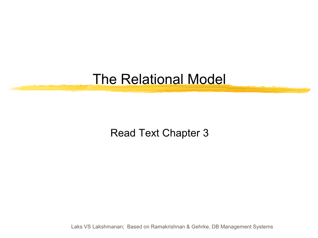 The Relational Model