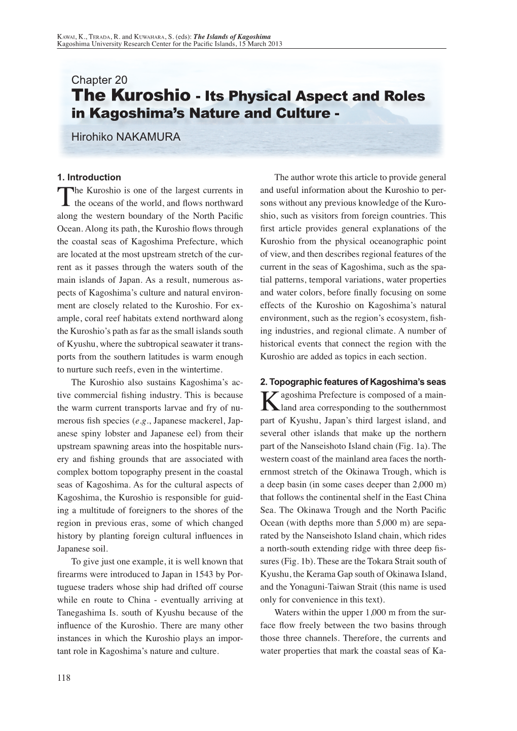 The Kuroshio - Its Physical Aspect and Roles in Kagoshima’S Nature and Culture - Hirohiko NAKAMURA