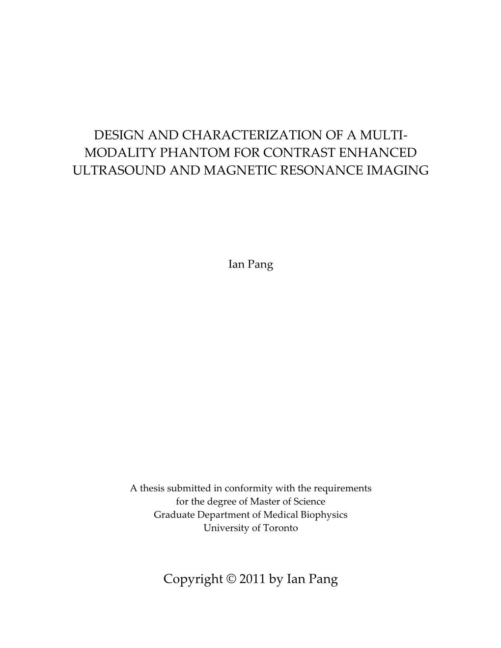 Modality Phantom for Contrast Enhanced Ultrasound and Magnetic Resonance Imaging