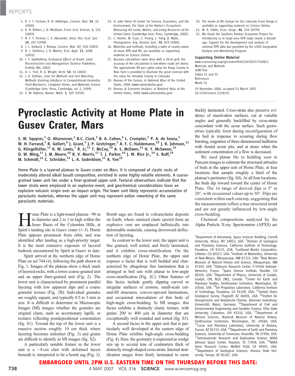 Pyroclastic Activity at Home Plate in Gusev Crater, Mars