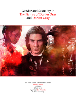 Gender and Sexuality in the Picture of Dorian Gray and Dorian Gray
