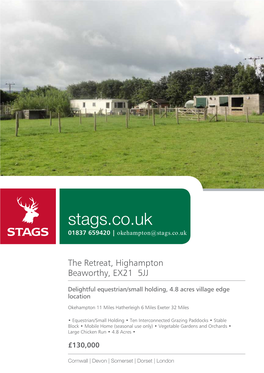 Stags.Co.Uk 01837 659420 | Okehampton@Stags.Co.Uk