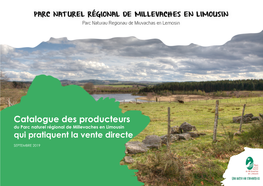 Catalogue Des Producteurs Du Parc Naturel Régional De Millevaches En Limousin Qui Pratiquent La Vente Directe