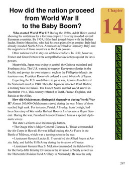 How Did the Nation Proceed from World War II to the Baby Boom?