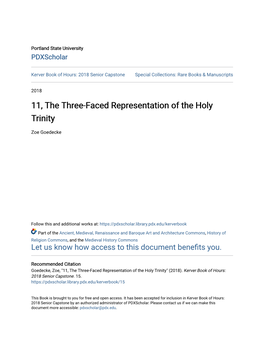11, the Three-Faced Representation of the Holy Trinity