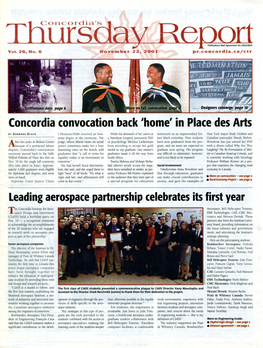 Concordia Convocation Back 'Home' in Place Des Arts