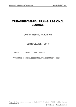 Attachments of Ordinary Meeting of Council