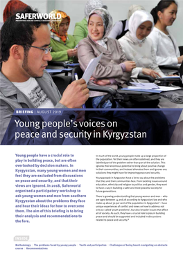 Young People's Voices on Peace and Security in Kyrgyzstan