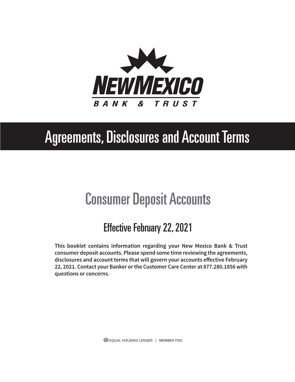 Agreements, Disclosures and Account Terms