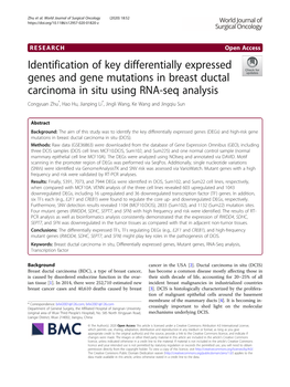 Identification of Key Differentially Expressed Genes and Gene