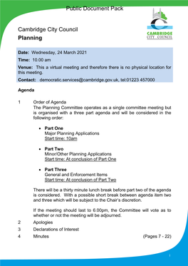 (Public Pack)Agenda Document for Planning, 24/03/2021 10:00