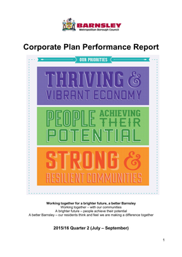 Corporate Plan Performance Report