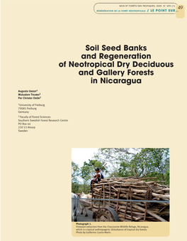 Soil Seed Banks and Regeneration of Neotropical Dry Deciduous and Gallery Forests in Nicaragua