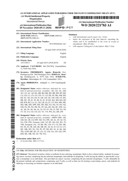 (51) International Patent Classification: A61K 39/00 (2006.01) G01N 33/68