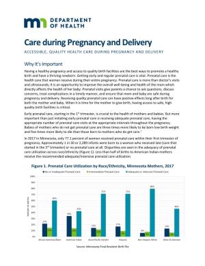 Care During Pregnancy and Delivery ACCESSIBLE, QUALITY HEALTH CARE DURING PREGNANCY and DELIVERY