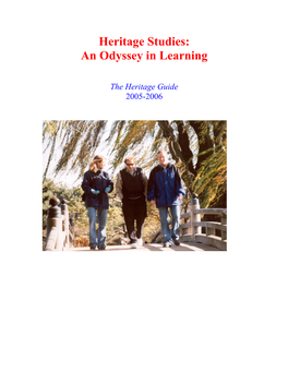 Heritage Studies: an Odyssey in Learning
