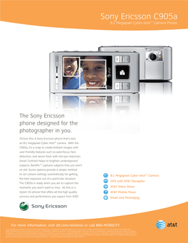 Sony Ericsson C905a 8.1 Megapixel Cyber-Shot™ Camera Phone