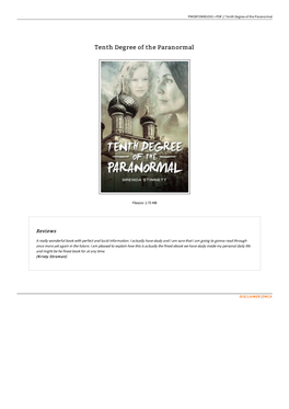 Download Book \ Tenth Degree of the Paranormal