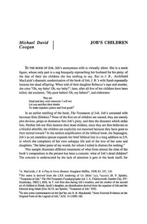 Michael David JOB's CHILDREN Coogan