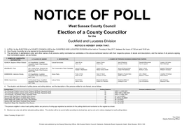 Notice of Poll