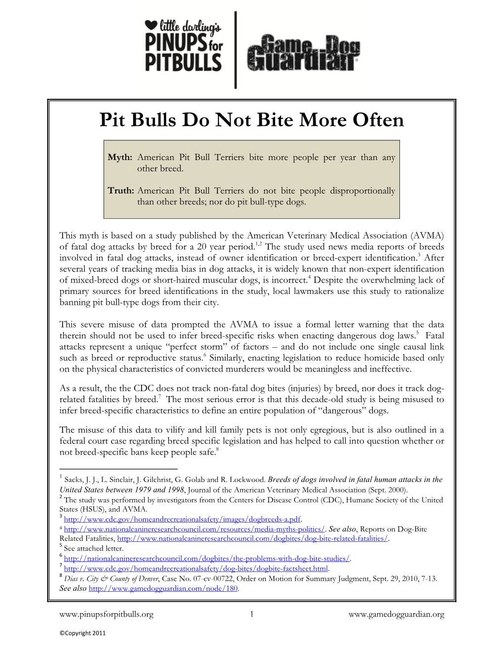 Pit Bulls Do Not Bite More Often