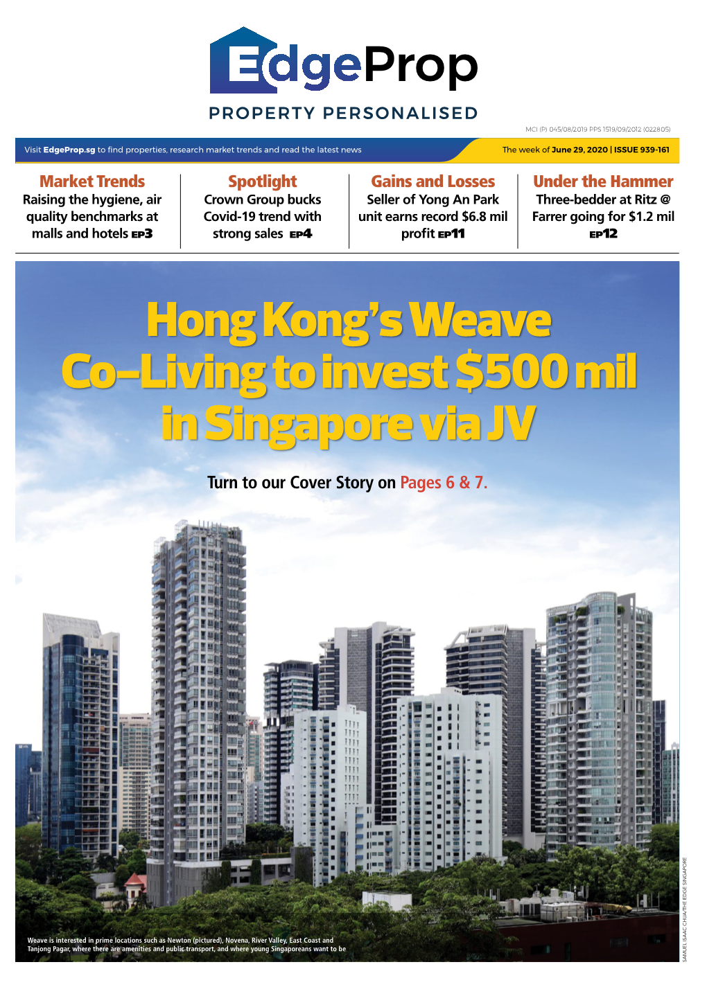 Hong Kong's Weave Co-Living to Invest $500 Mil in Singapore Via JV