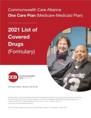 CCA One Care Options Formulary