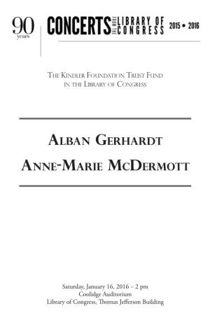 ALBAN Gerhardt ANNE-Marie Mcdermott