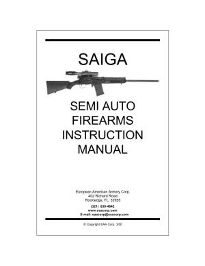 Semi Auto Firearms Instruction Manual