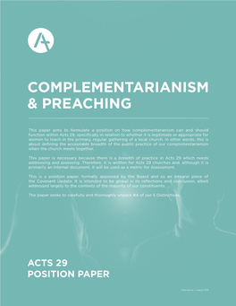 Complementarianism & Preaching