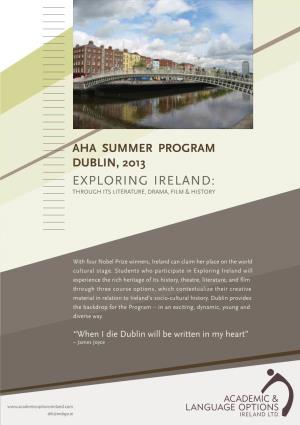 Exploring Ireland: Through Its Literature, Drama, Film & History