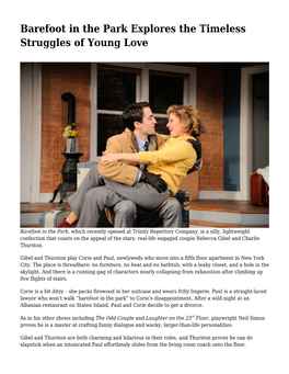Barefoot in the Park Explores the Timeless Struggles of Young Love