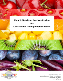 Food & Nutrition Services Review for Chesterfield County Public Schools