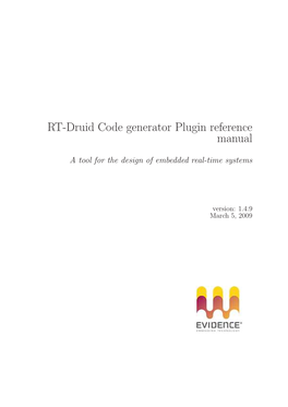 RT-Druid Code Generator Plugin Reference Manual