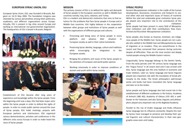 European Syriac Union Brochure (English)